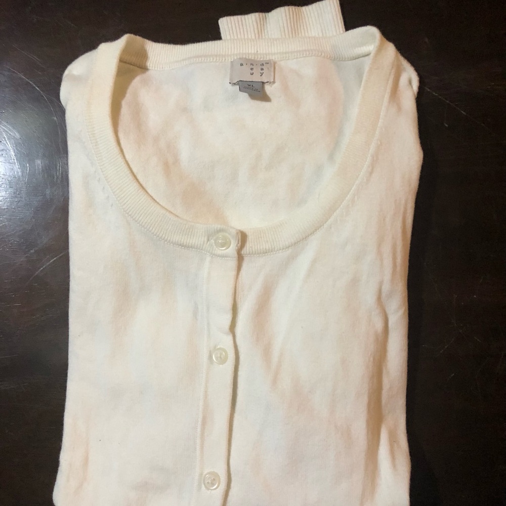 White Button-Up Cardigan